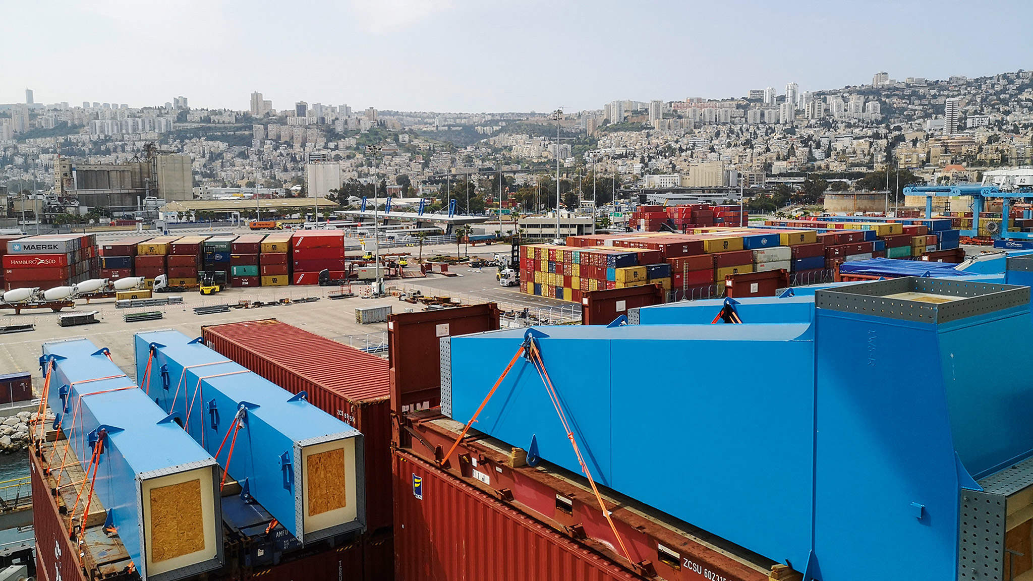 Chegada ao Porto de Haifa. (Foto: ICL) Chegada ao Porto de Haifa. (Foto: ICL)